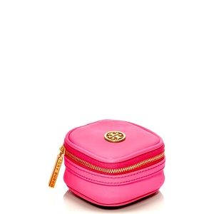 Tory Burch Robinson Pink Travel Jewelry Case